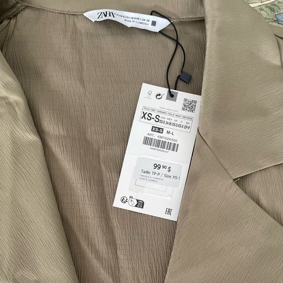 Zara Wrinkle Look Flowy Trench (NWT) - Picture 15 of 16